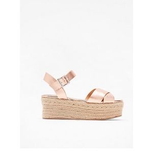 rose gold flatform espadrilles